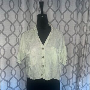 Light green Zara button-up shirt